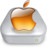 Drive Apple tangerine metal Icon